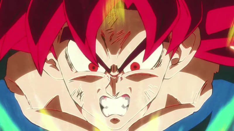 Goku Turns Blue facing Broly